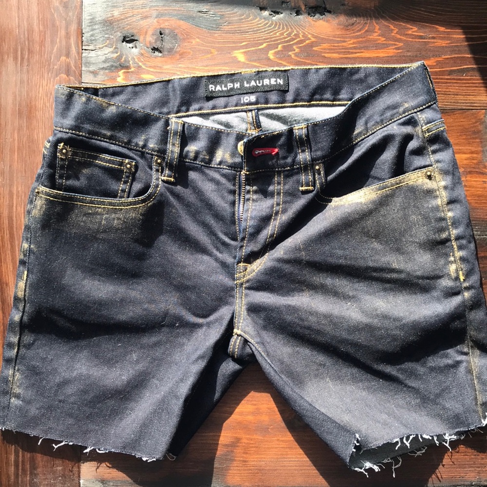 Ralph Lauren - Gold washed shorts, dark jean wash